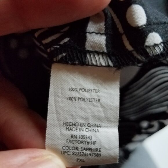 Daisy Fuentes Blouse Baby Doll Style Abstract   PXL - Picture 11 of 15